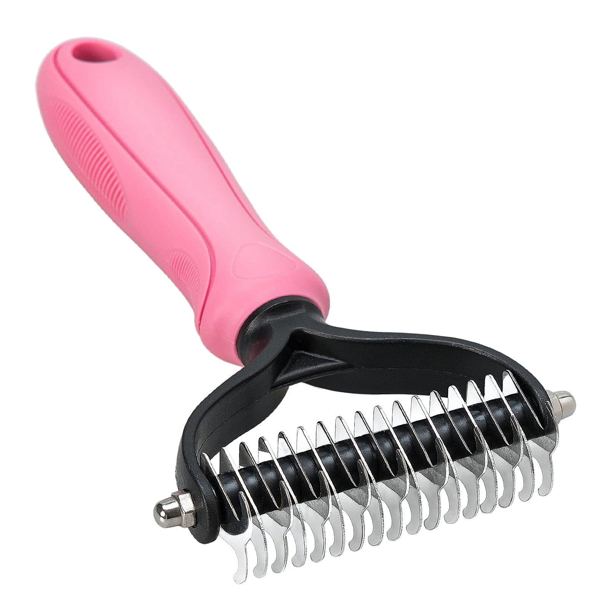 Pro Deshedding & Dematting Pet Brush – Dual-Sided Undercoat Rake