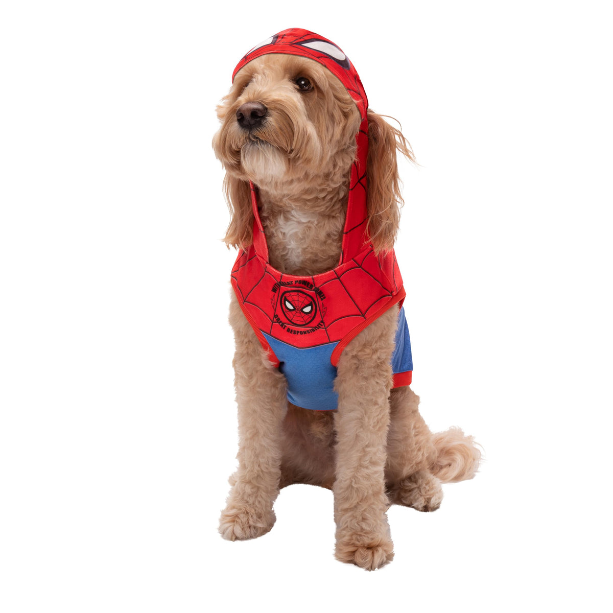 Spider-Man Sleeveless Pet Hoodie Costume - Large