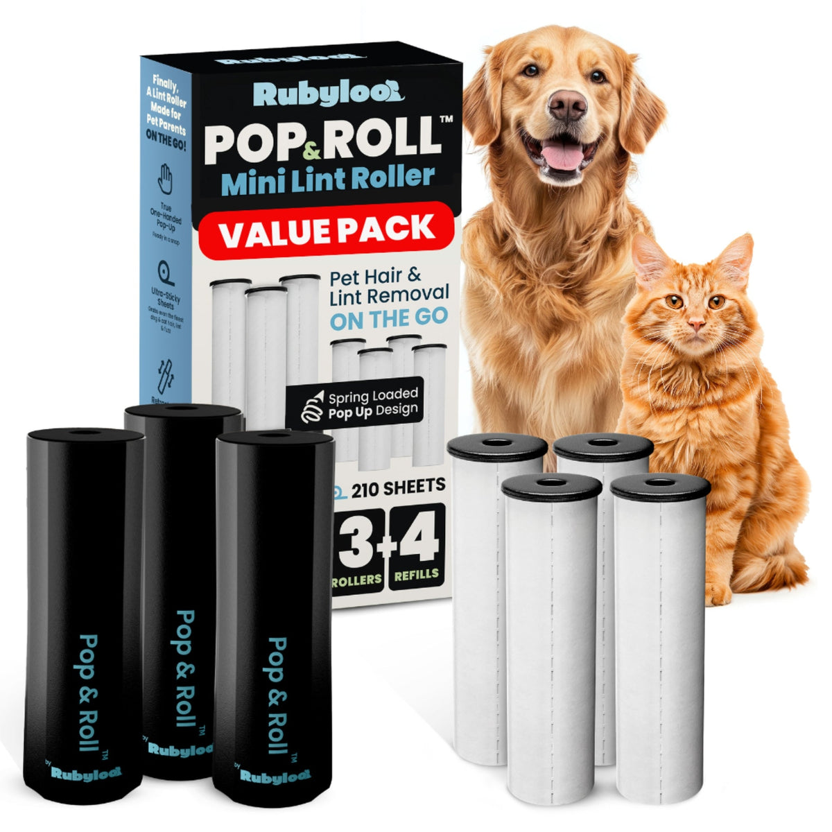 Retractable Mini Lint Roller for Pet Hair