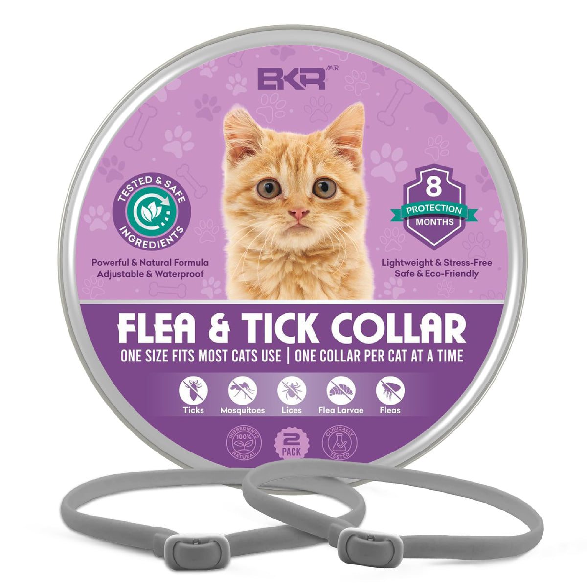 Cat Flea & Tick Defense Collar – 2-Pack, 16 Months Protection